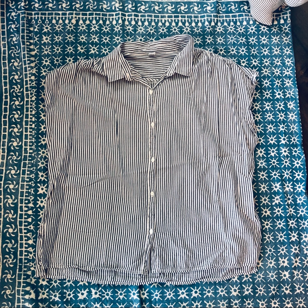 Navy Striped Shirt